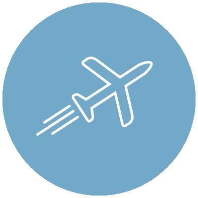 Organisation der Ausreise und Flug nach Deutschland für qualifizierte Pflegekräfte.
